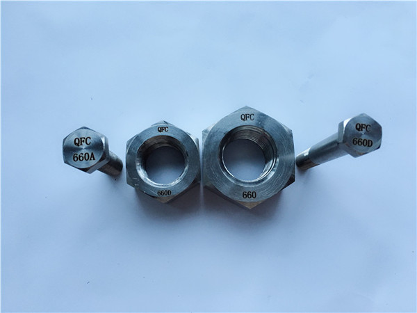 slitiny 660 šestihranné šrouby a matice, upevňovací prvky din1.4980